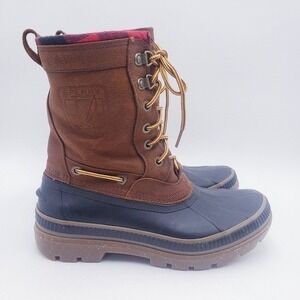 Sperry Men's Ice Bay‎ Tall Winter 200 gram Insulated Boot Brown Leather  Size 8